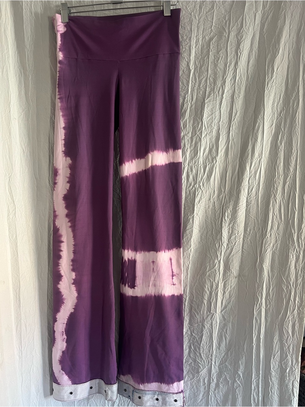 Vintage Passion Purple Tie-Dye Wide Leg Yoga Leggings Flare 🌵Small